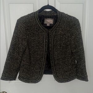Love 21 Black and gold metallic Blazer Tailored Suit Jacket medium